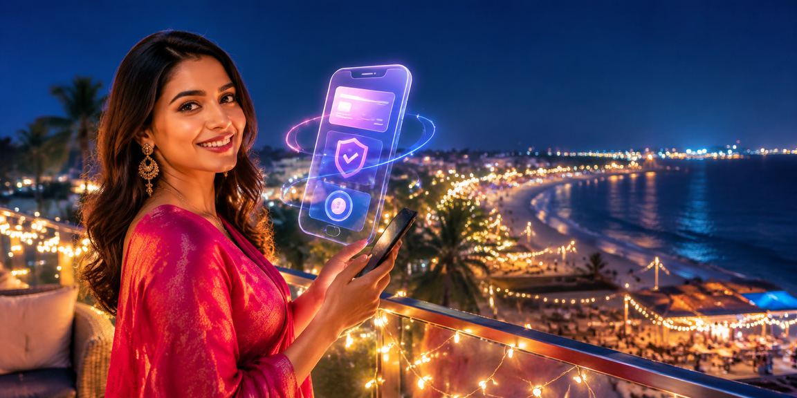An adult responsibly enjoying babu8899max mobile casino at Saint Martin's Island